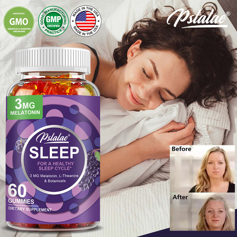 Melatonin Sleep Gummy - สลีปกัมมี่ส์ - ช่วยผ่อนคลาย ลดความเครียด บรรเทาอาการนอนไม่หลับ ส่งเสริมการนอนหลับลึก