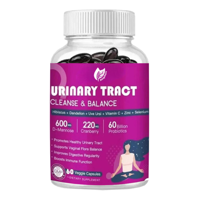 Probiotic 60 Billion - โปรไบโอติกสำหรับทางเดินปัสสาวะที่มีส่วนผสมของแมนโนสและแครนเบอร์รี่ -60 พันล้าน CFU ส่งเสริมสุขภาพทางเดินอาหาร 60