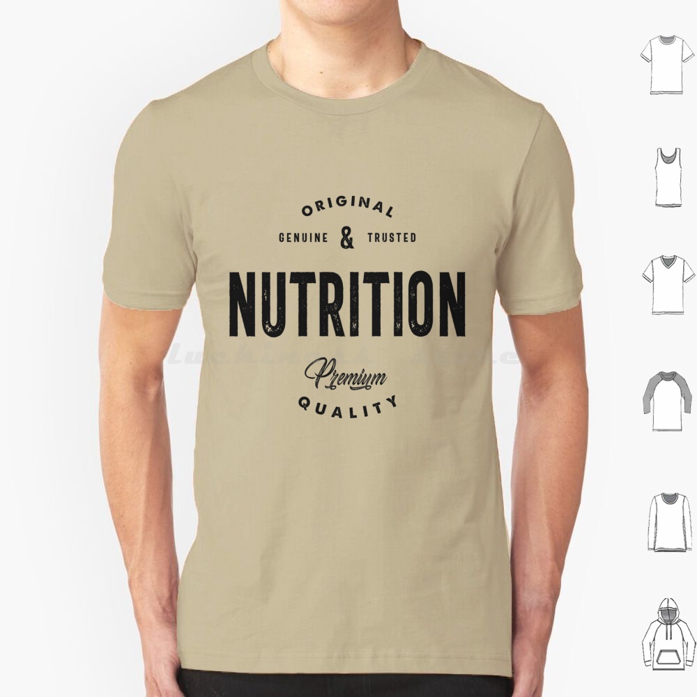 Nutrition & Fitness Class - เสื้อยืดเนื้อผ้าคอตตอนลาย Nutrition Original สำหรับผู้ชายและผู้หญิง พิมพ์ลายเองได้ เหมาะสำหรับงานด้านโภชนาการ