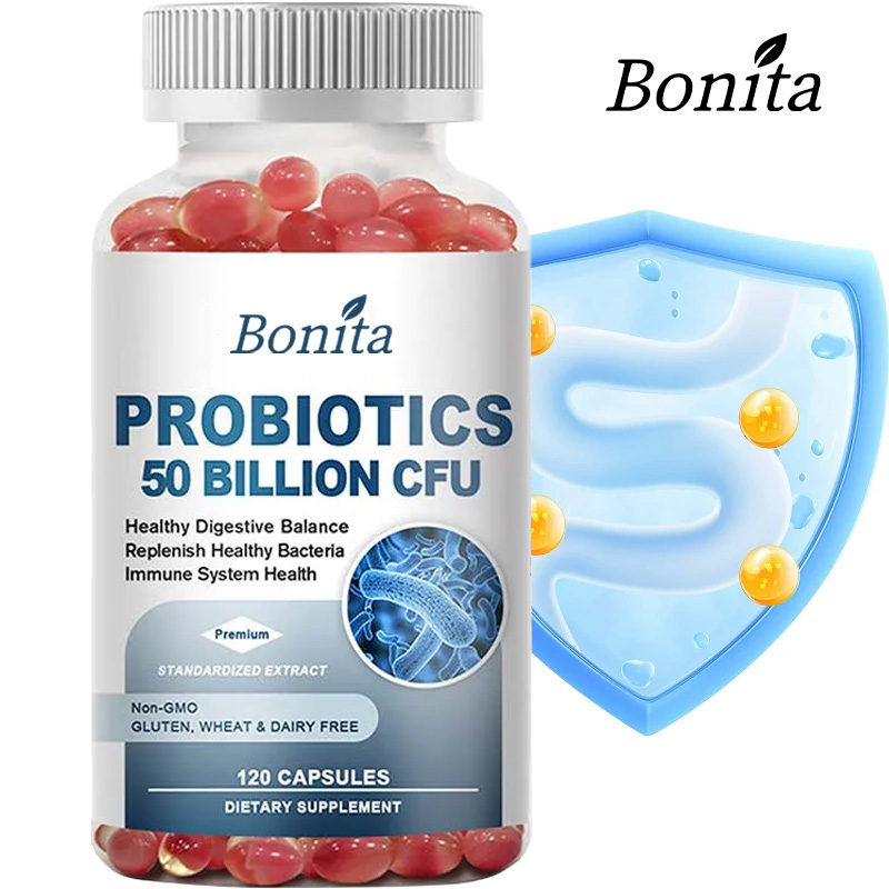 Probiotic 60 Billion - แคปซูลโปรไบโอติก 50 พันล้านแคปซูล - มีส่วนผสมของพรีไบโอติกส์, แลคโตบาซิลลัส