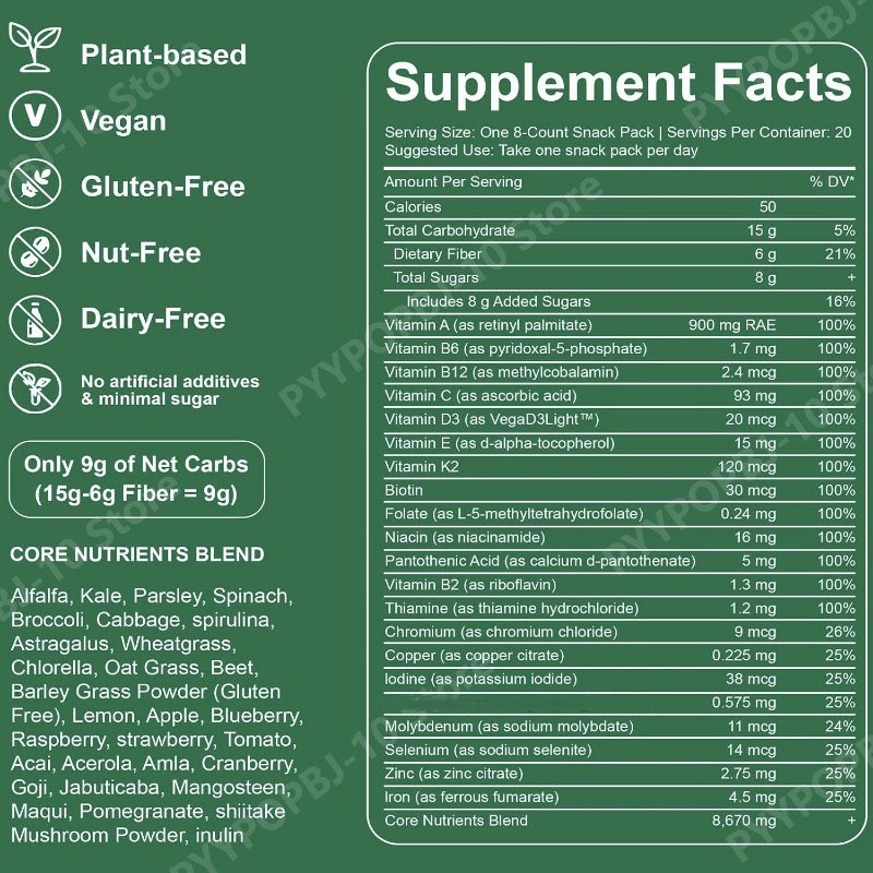 กรีนส์ กัมมี่ส์ คลอเรลลาและสไป - Multivitamin Gummy Adult บทวิจารณ์และราคา