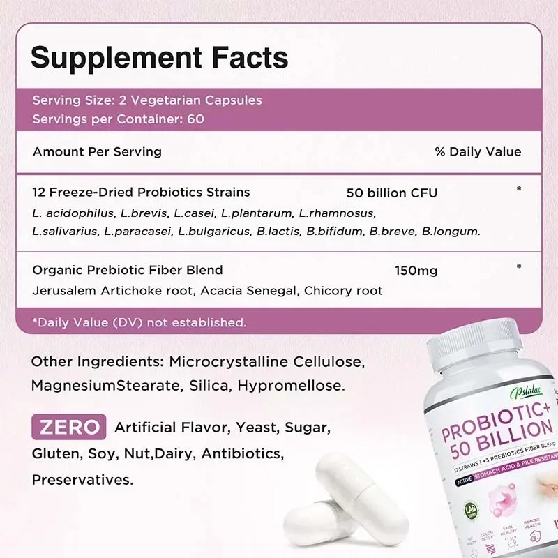 โพรไบโอติกส์ 50 พันล้าน - ช่วย - Probiotic 60 Billion บทวิจารณ์และราคา